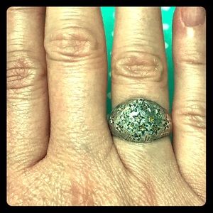 Sterling Silver Dome Star Ring